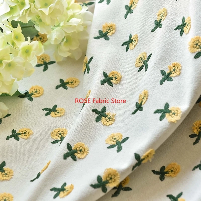 Embroidery Yellow Flower - Ins inspirado 3d pequena flor amarela