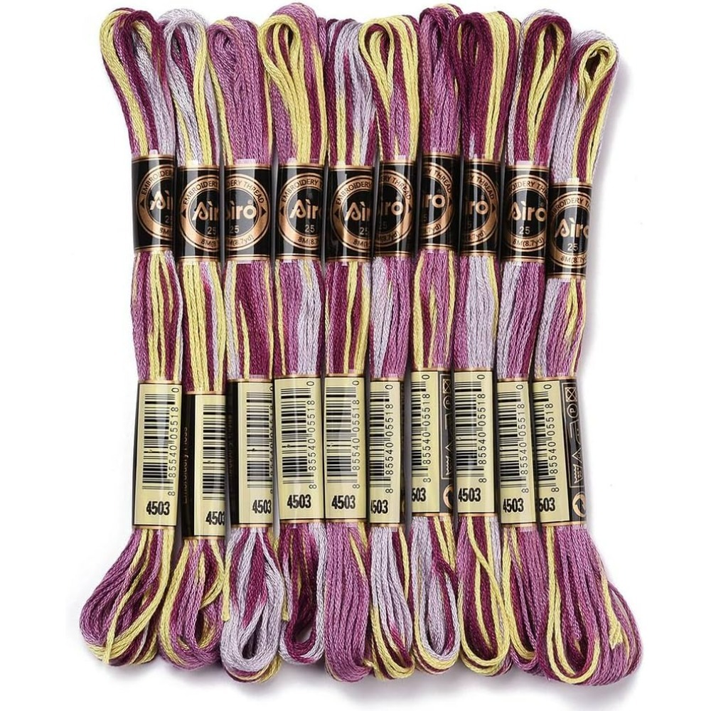 Embroidery Kit - 6 fios roxo variegado bordado fio