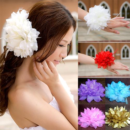 Embroidery Bracelet - Flor Headband para festa de casamento