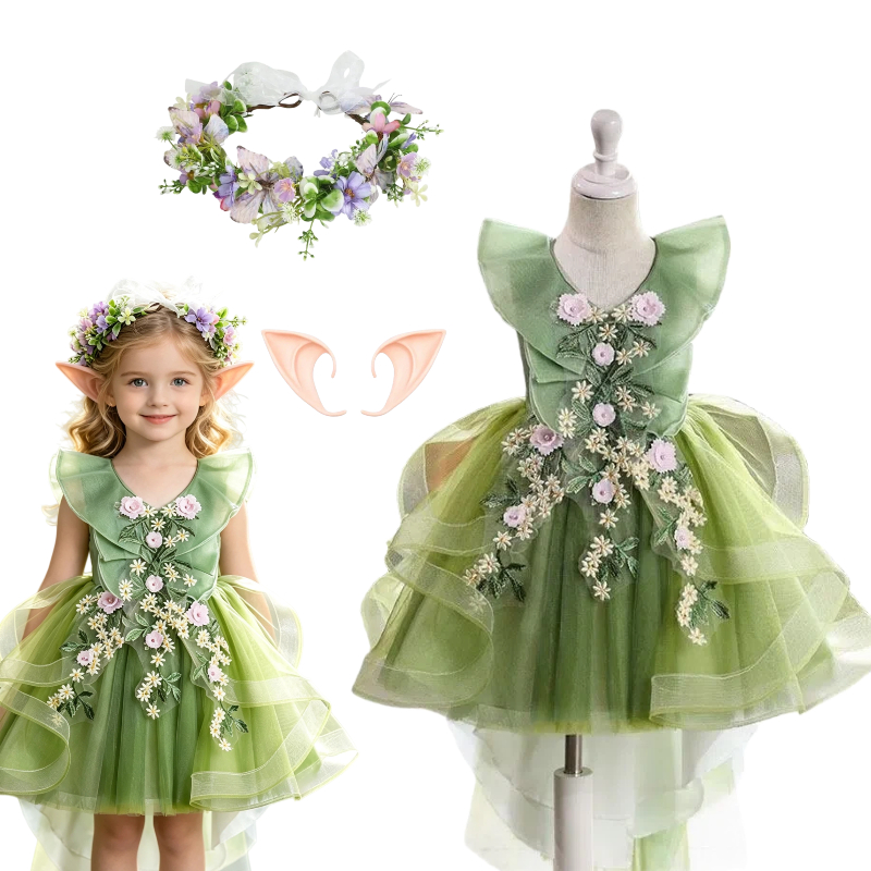 Embroidery Flower - Fantasia de Princesa Elfa da Floresta
