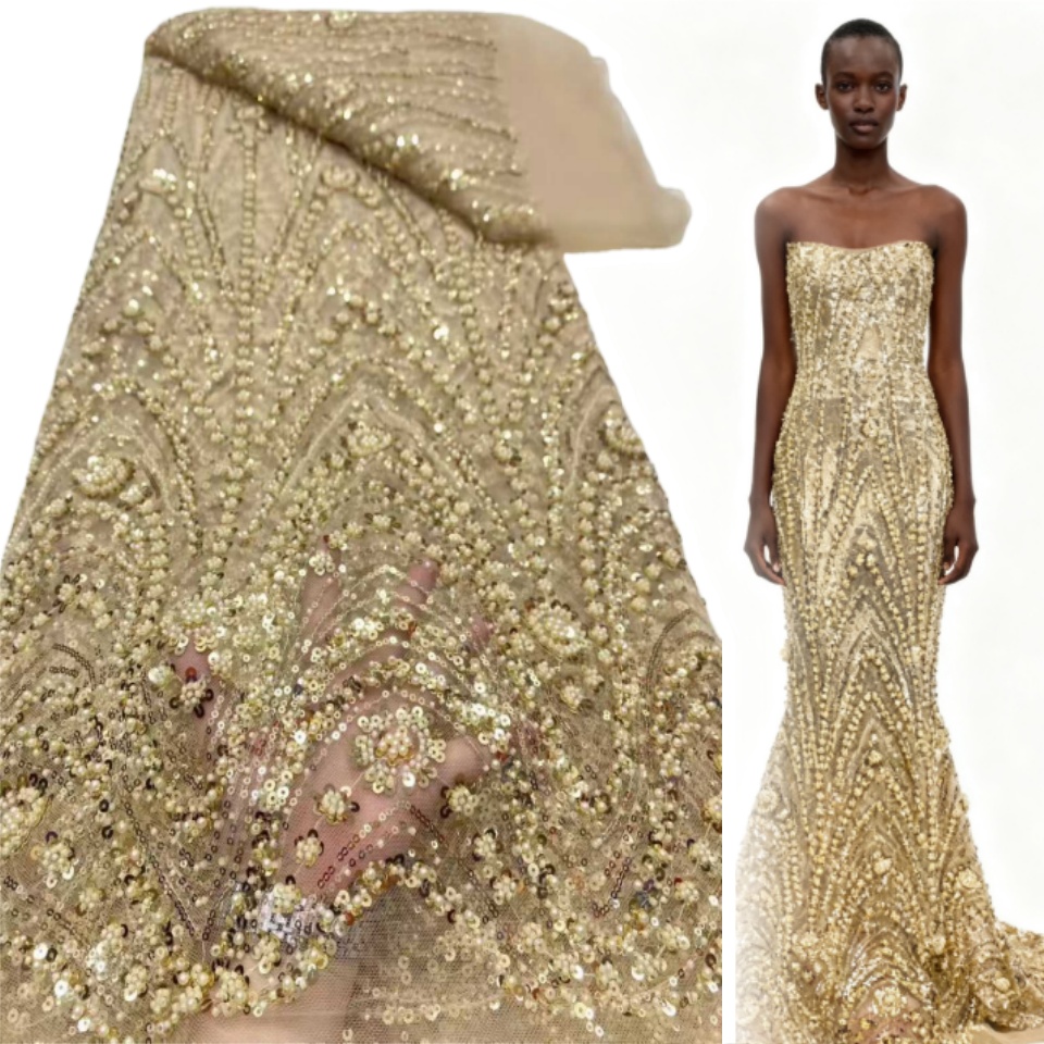 Embroidery Net Dress - 2026 africano nigeriano de alta qualidade