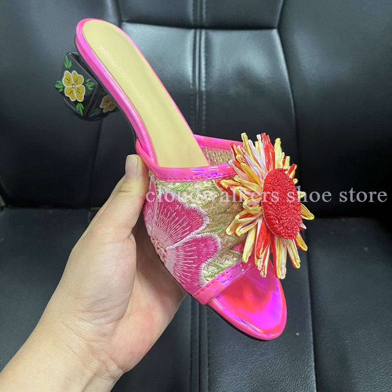 Chinelo de Verão com Bordado I - Embroidery Flower avaliação e preço