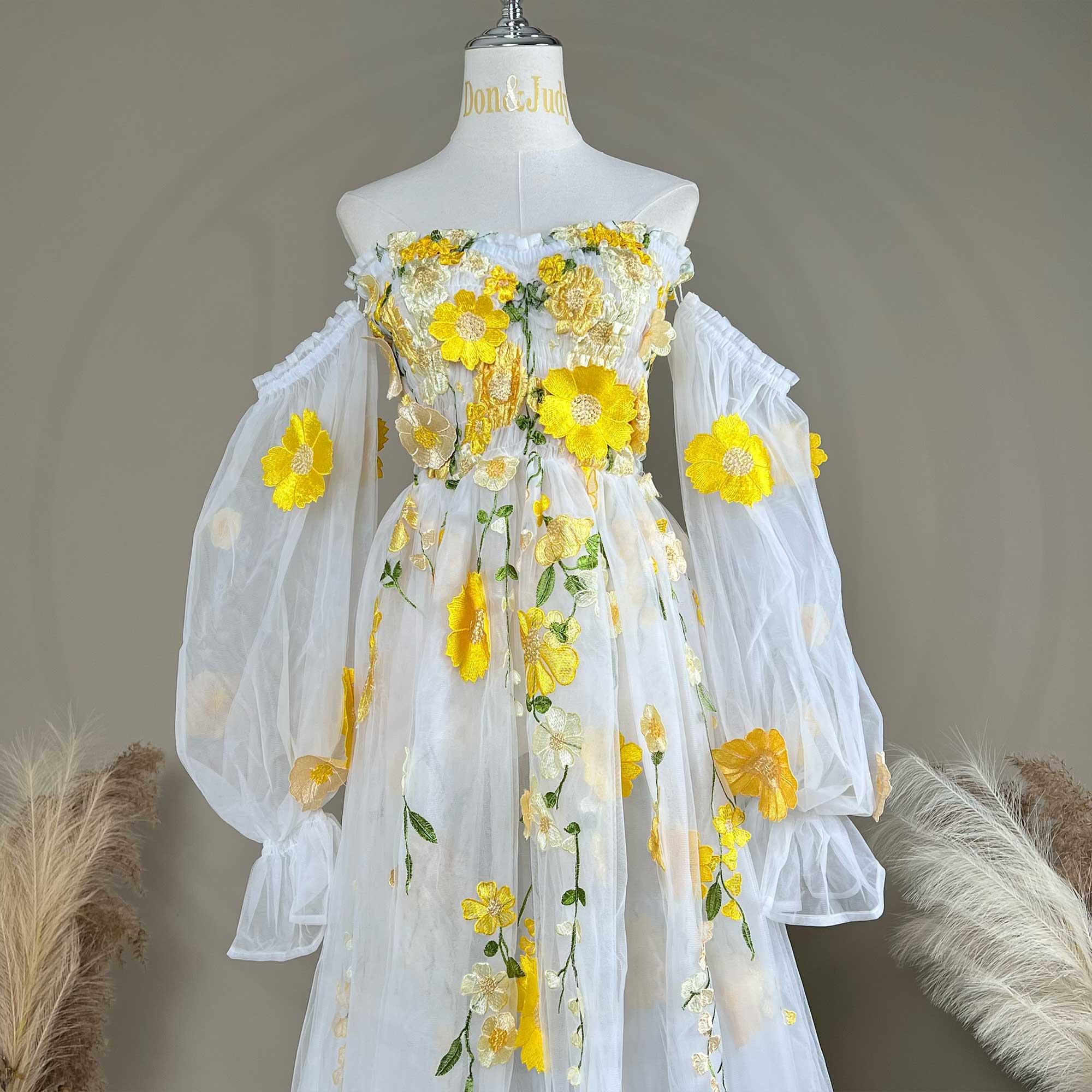 Vestido Don&Judy de Organza Co - Embroidery Daisy avaliação e preço