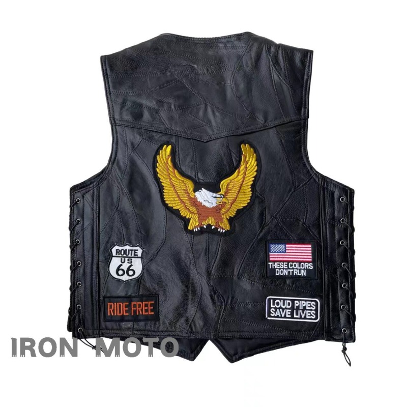 NOVO Colete Masculino de Couro - Embroidery On Leather avaliação e preço