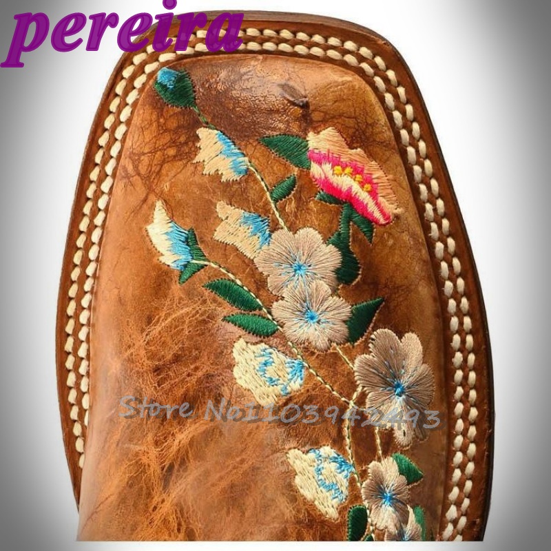 Botas de flores bordadas rosa  - Embroidery Garden avaliação e preço