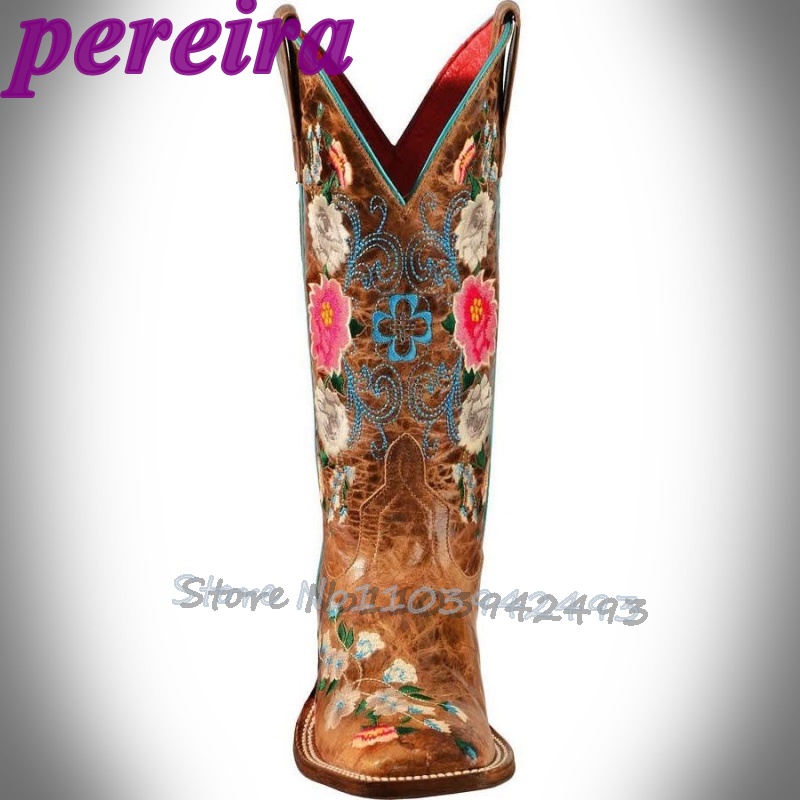 Botas de flores bordadas rosa  - Embroidery Garden avaliação e preço