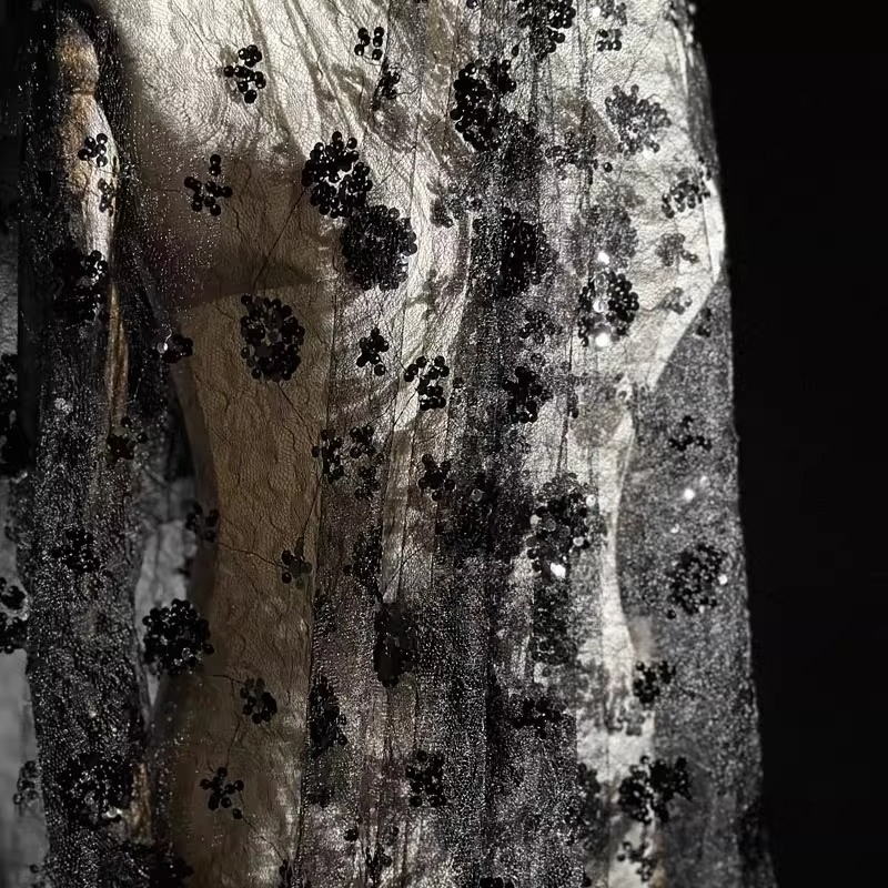 Renda flor bordado lantejoulas - Embroidery Net Dress avaliação e preço