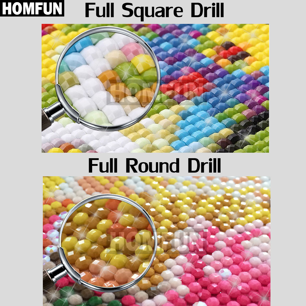 HOMFUN Pintura Diamante Ponto  - Embroidery Daisy avaliação e preço