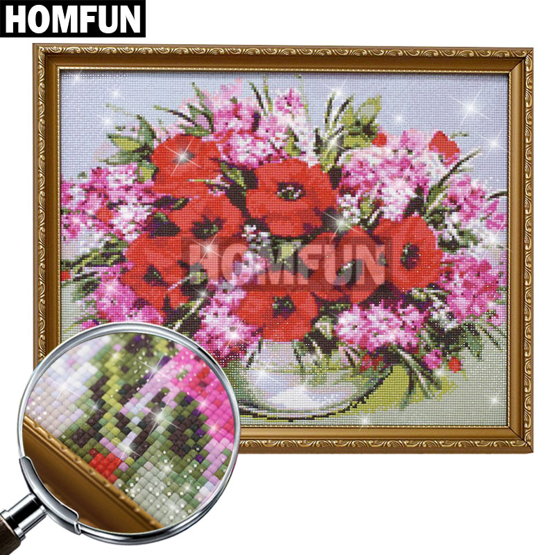 HOMFUN Pintura Diamante Ponto  - Embroidery Daisy avaliação e preço