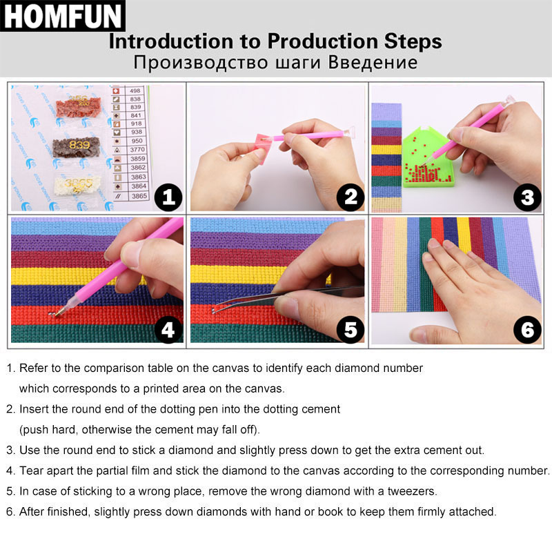 HOMFUN Pintura Diamante Ponto  - Embroidery Daisy avaliação e preço