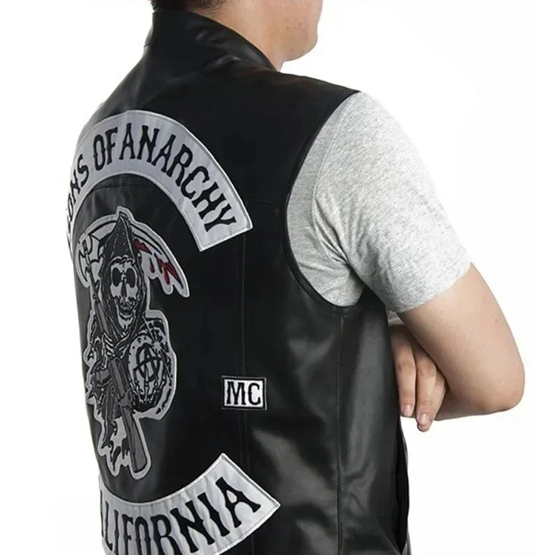 Colete Masculino de Couro PU A - Embroidery Knit avaliação e preço