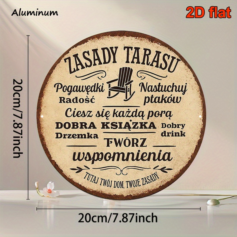 Placa de alumínio plana 2D, 20 - Embroidery Garden avaliação e preço