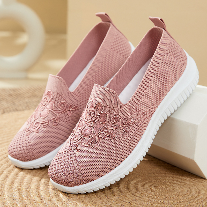 Sapatos femininos de malha com - Embroidery Knit avaliação e preço