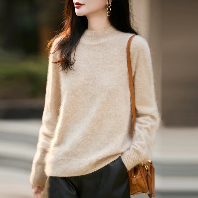 Suéter Feminino de Lã 100% com - Embroidery Knit avaliação e preço