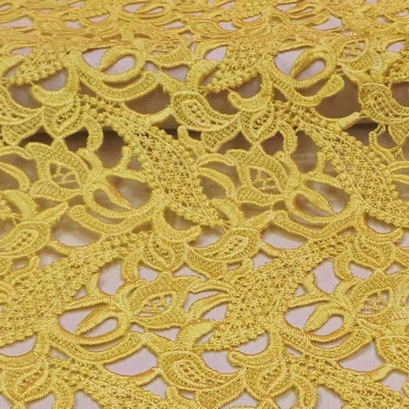 Pano de renda de alta qualidad - Embroidery Yellow Flower avaliação e preço