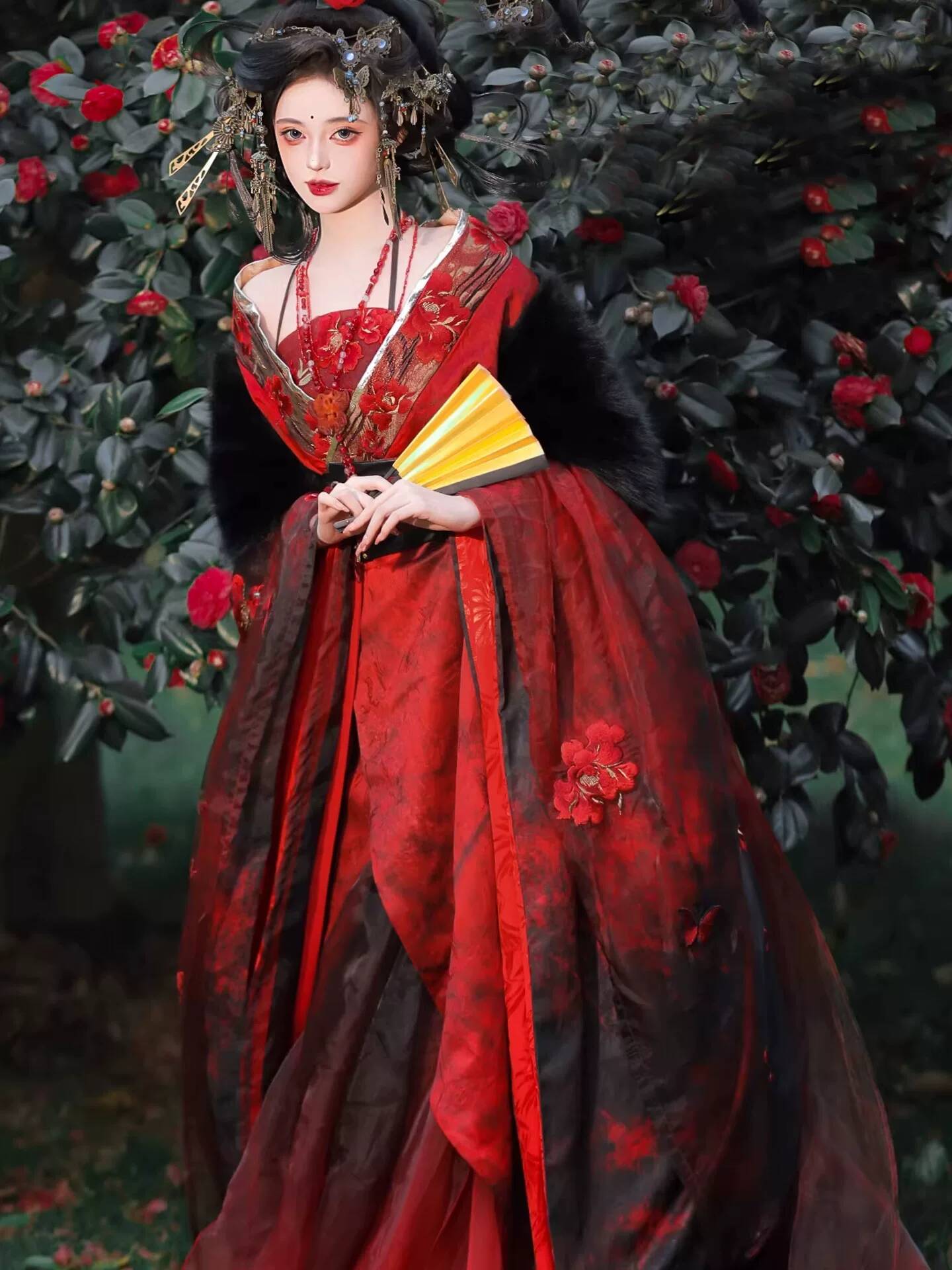 Novo Hanfu Vermelho Datura Fem - Embroidery Knit avaliação e preço
