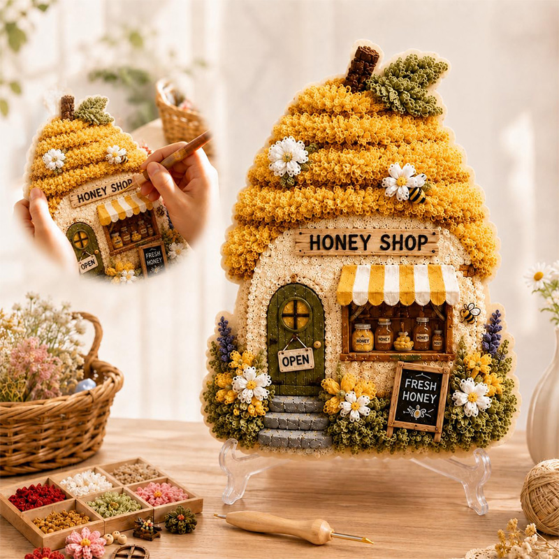 Kit DIY de Arte Poke 3D Casa C - Embroidery Kit avaliação e preço