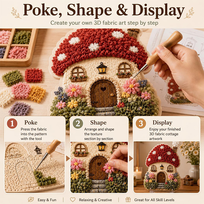 Kit DIY de Arte Poke 3D Casa C - Embroidery Kit avaliação e preço
