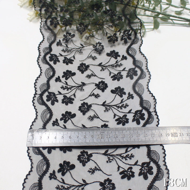 Renda Bordada Bilateral de 41  - Embroidery Yellow Flower avaliação e preço