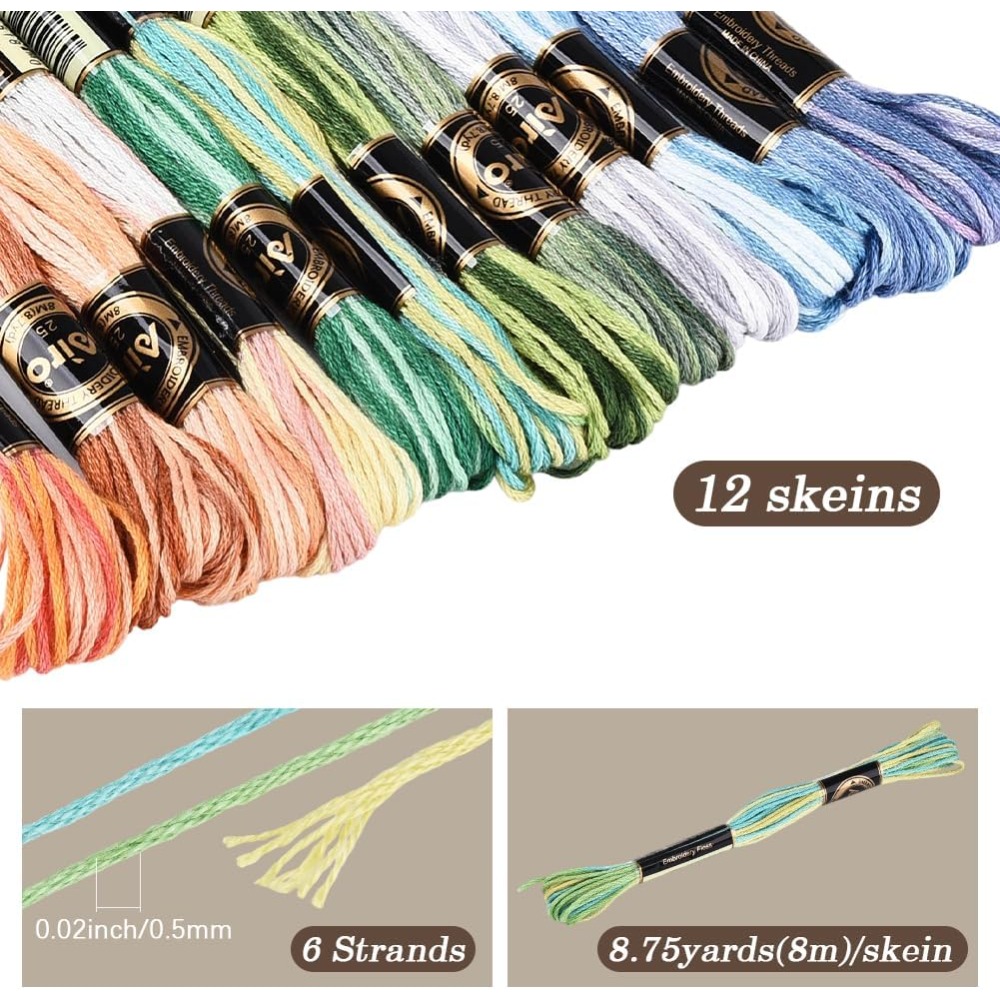 12 Meadas de Linha de Bordar p - Embroidery Bracelet avaliação e preço