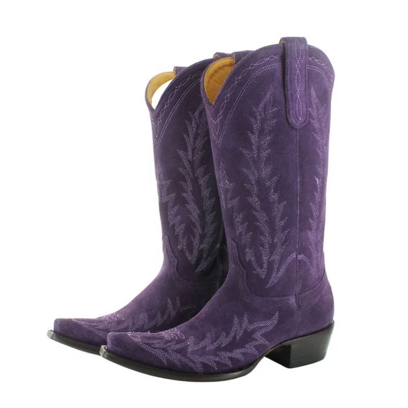 Bota Feminina Country de Couro - Embroidery Flower avaliação e preço
