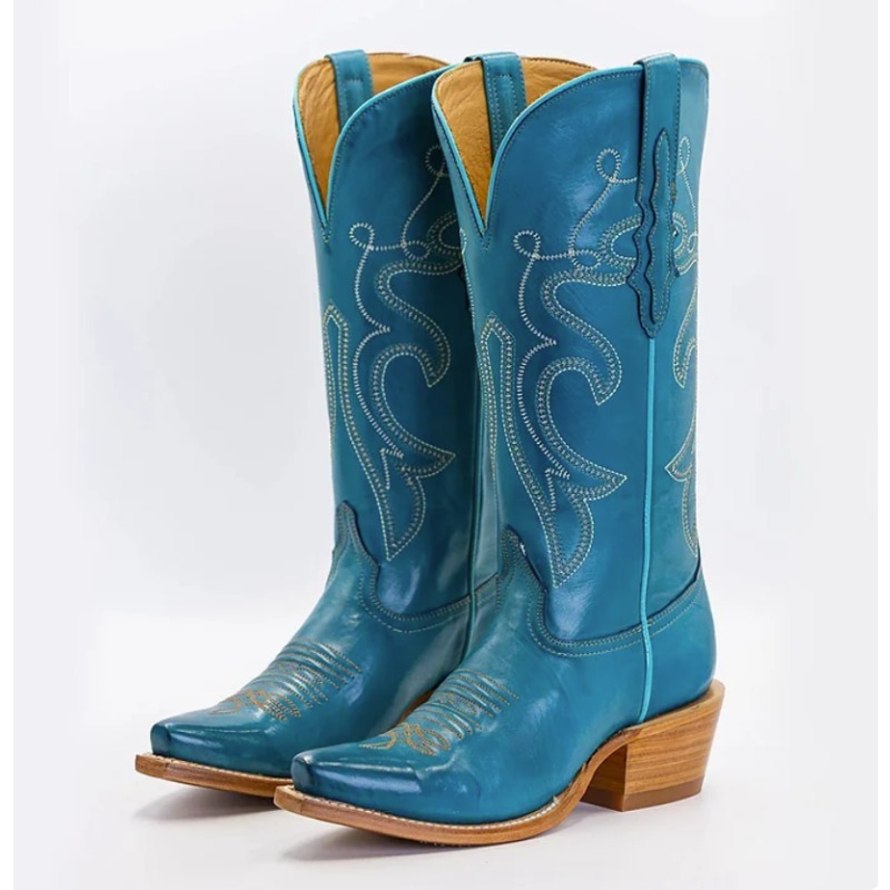 Bota Feminina Country de Couro - Embroidery Flower avaliação e preço