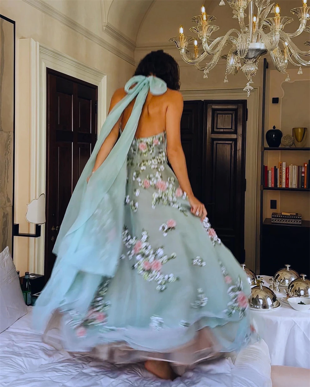 Personalizado jiayigong net pa - Embroidery Net Dress avaliação e preço