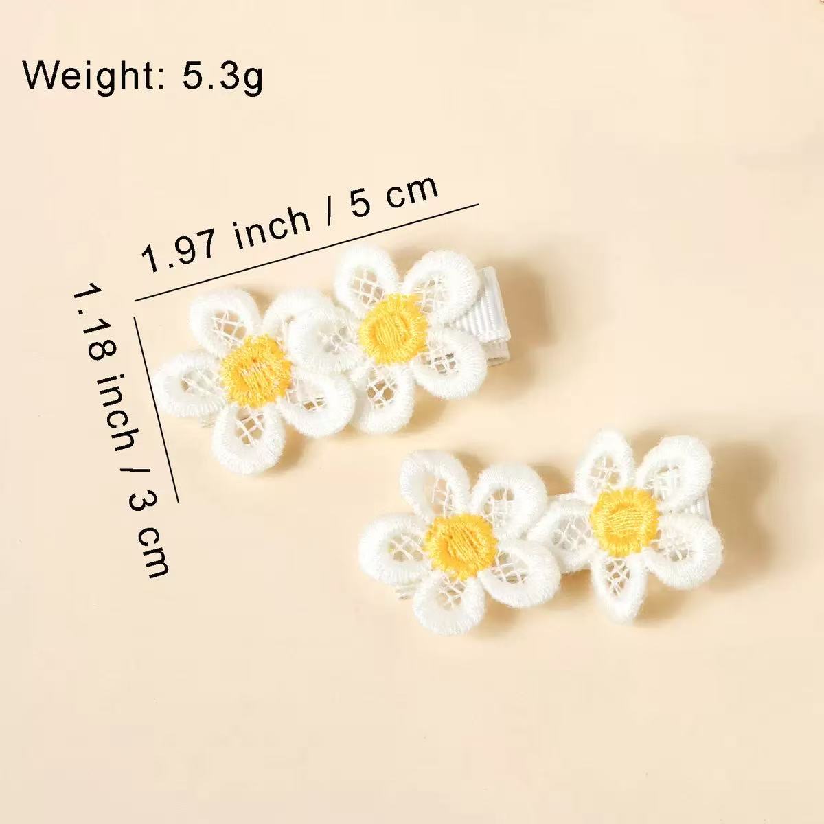 14 peças de presilhas de cabel - Embroidery Daisy avaliação e preço