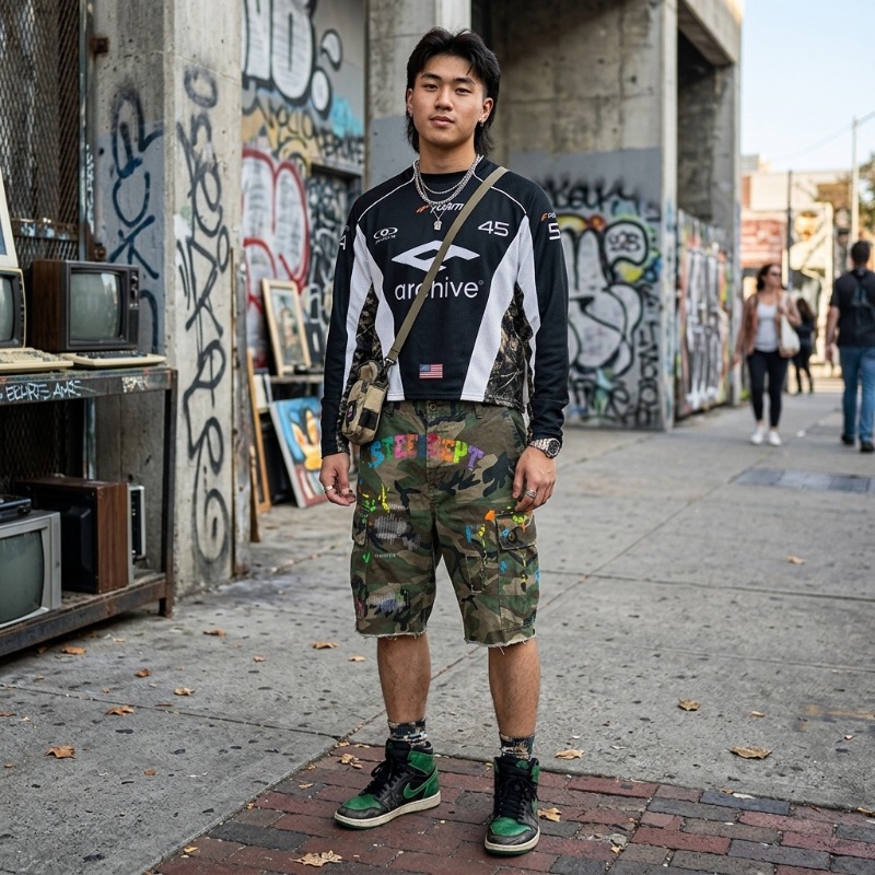 Conjunto Masculino de Streetwe - Embroidery Knit avaliação e preço