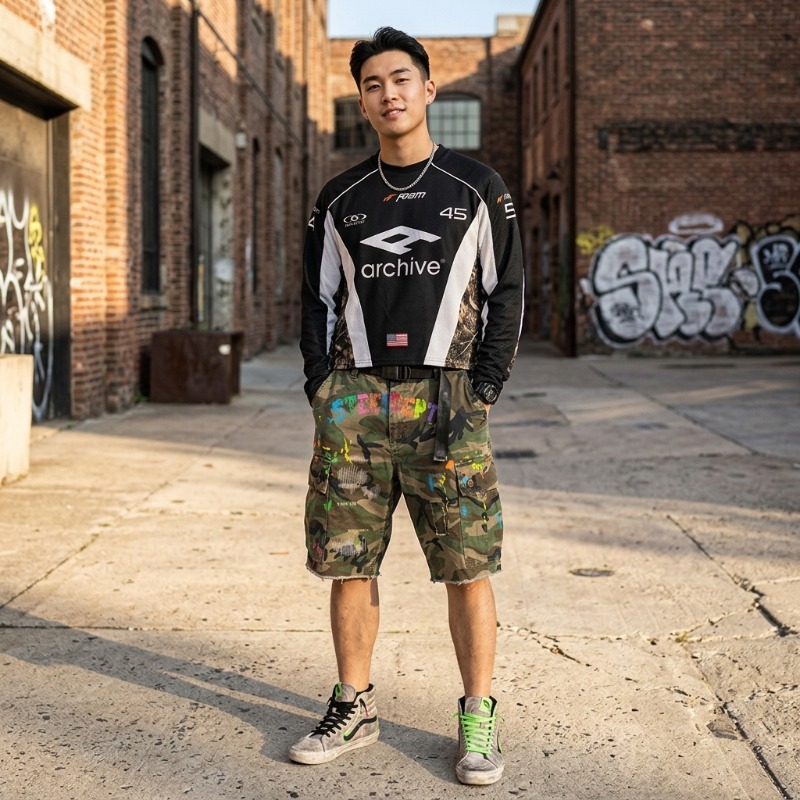 Conjunto Masculino de Streetwe - Embroidery Knit avaliação e preço
