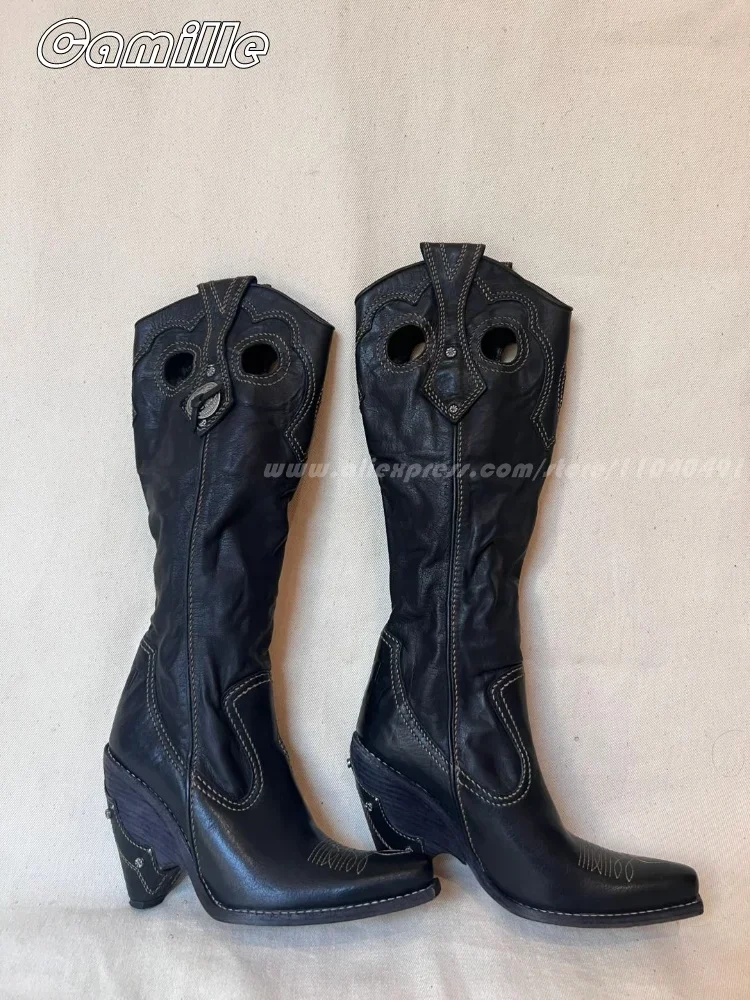 2025 Botas sexy plissadas all- - Embroidery On Leather avaliação e preço