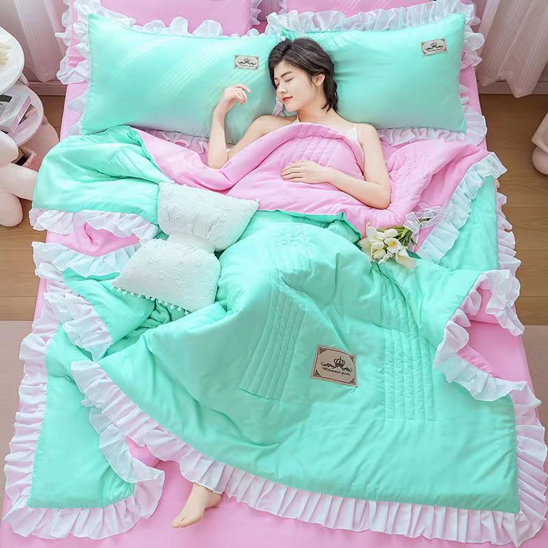 1/3pc coreano princesa babados - Embroidery Quilt Cover avaliação e preço
