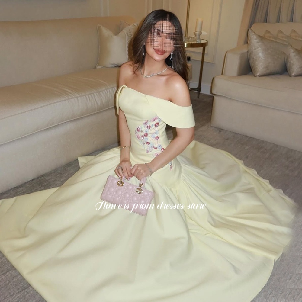 Vestido de baile amarelo com f - Embroidery Yellow Flower avaliação e preço