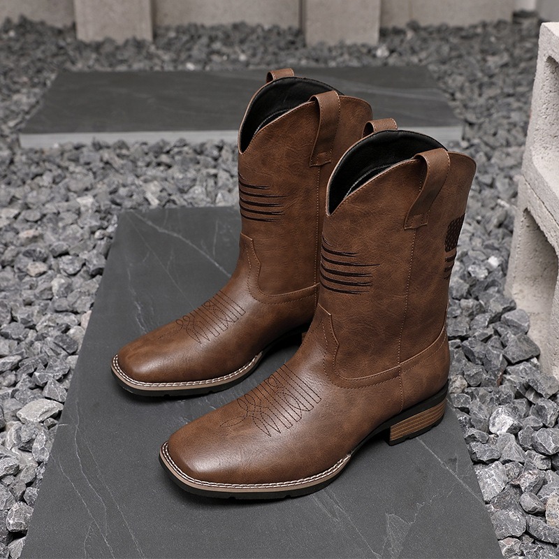 Botas de Cowboy Ocidentais Mas - Embroidery On Leather avaliação e preço