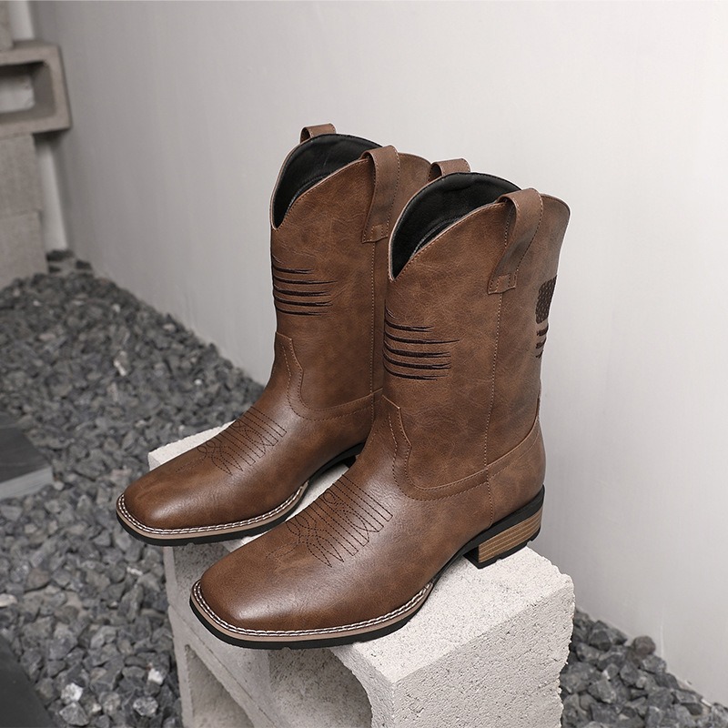 Botas de Cowboy Ocidentais Mas - Embroidery On Leather avaliação e preço