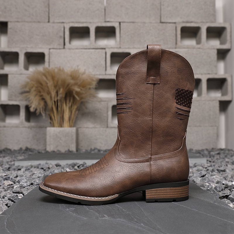 Botas de Cowboy Ocidentais Mas - Embroidery On Leather avaliação e preço