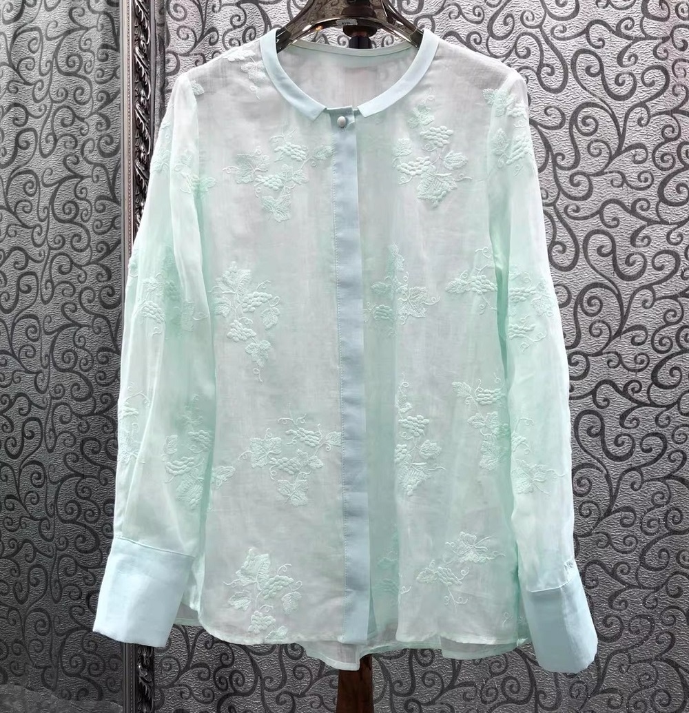 Blusas de Alta Qualidade com N - Embroidery Yellow Flower avaliação e preço