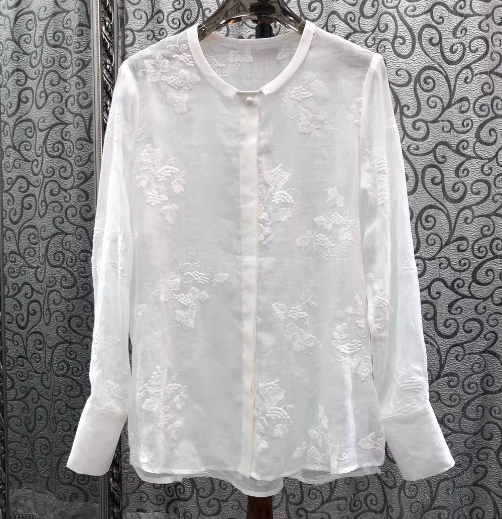 Blusas de Alta Qualidade com N - Embroidery Yellow Flower avaliação e preço