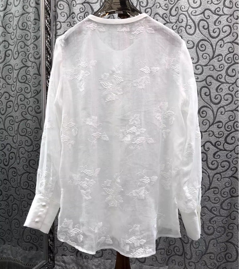 Blusas de Alta Qualidade com N - Embroidery Yellow Flower avaliação e preço