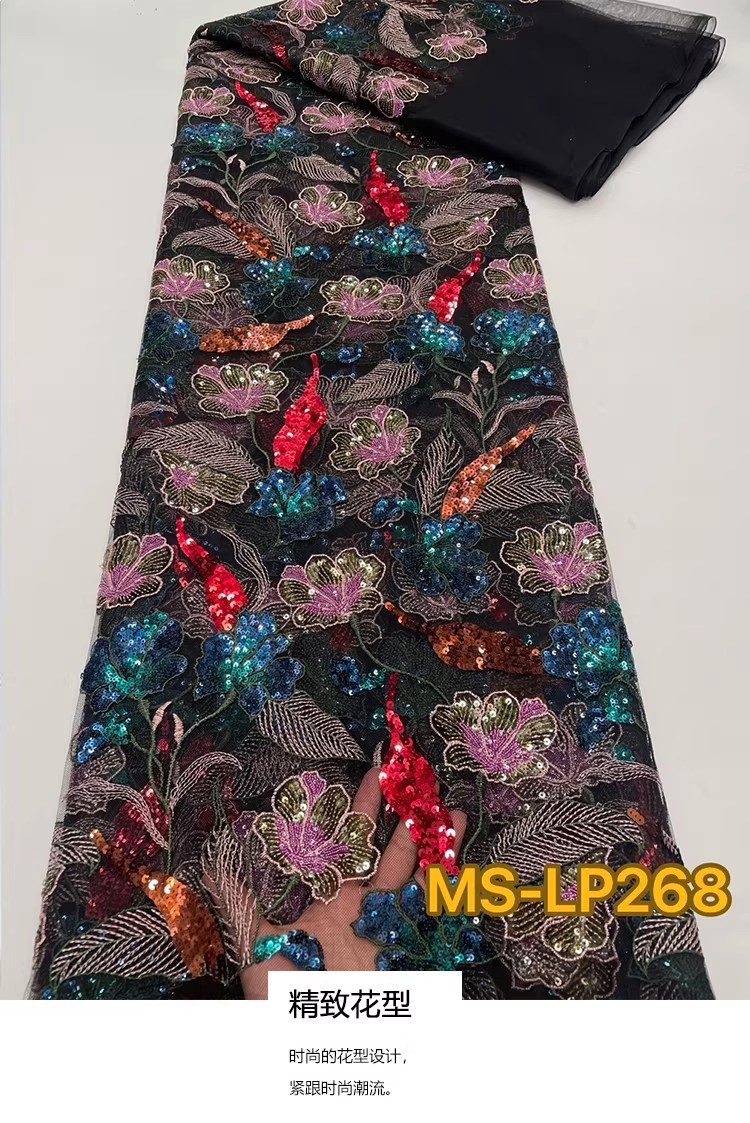 Tecido de luxo de 1 jarda com  - Embroidery Net Dress avaliação e preço
