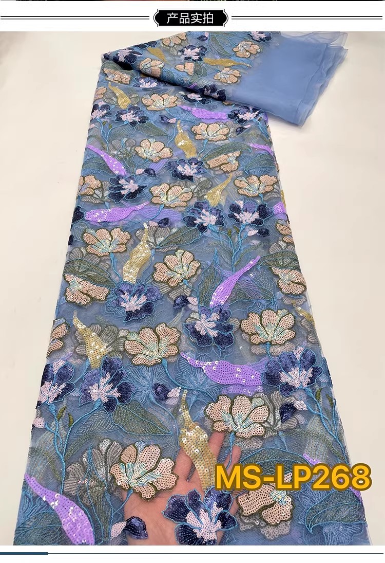 Tecido de luxo de 1 jarda com  - Embroidery Net Dress avaliação e preço