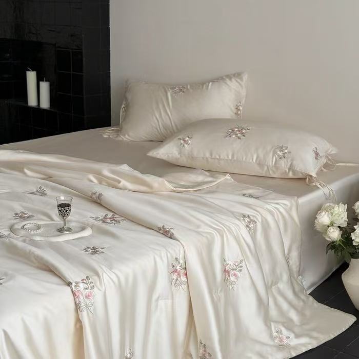 Luxo frança estilo lyocell fib - Embroidery Quilt Cover avaliação e preço