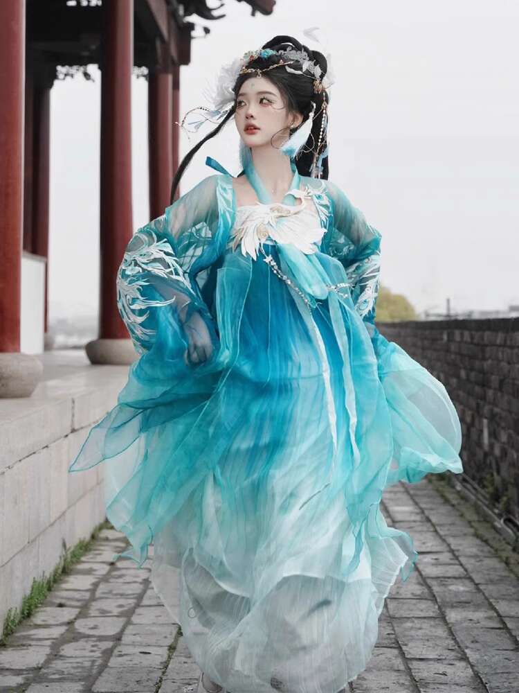 Novo pavão hanfu moda feminina - Embroidery Knit avaliação e preço